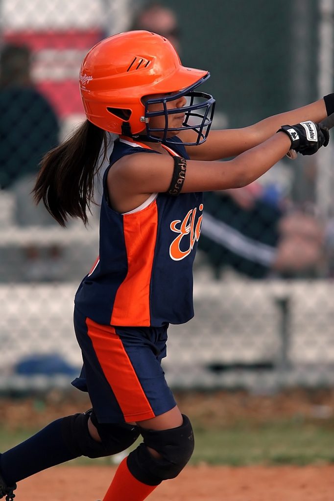 softball, girls, player